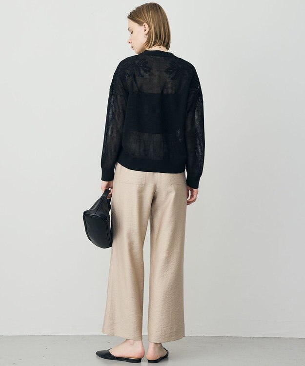 ICB L メッシュレースブルゾン ブラック