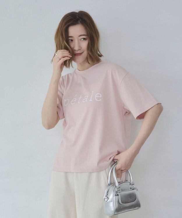 WEGO 【2026春夏新作】接触冷感プリントロゴT ライトピンク