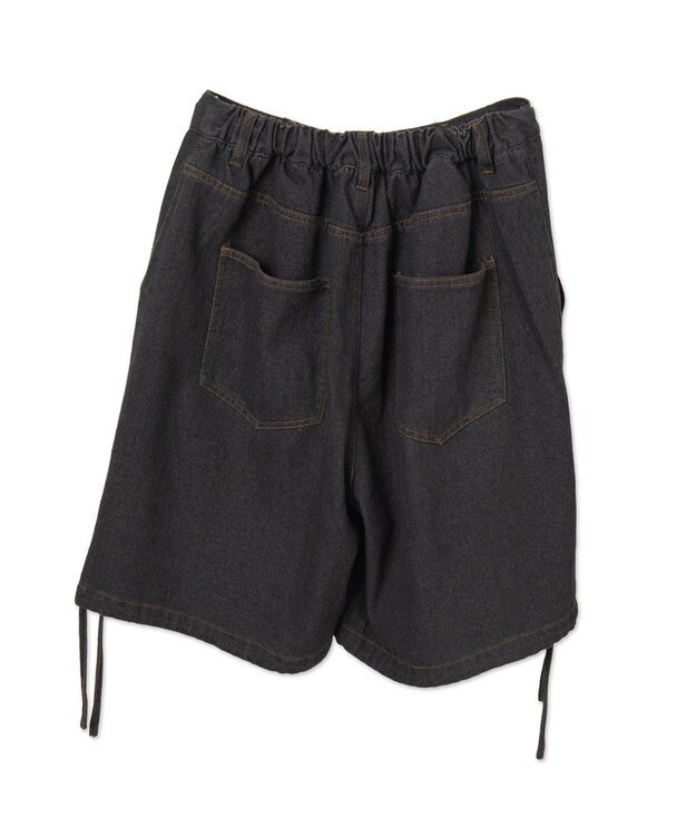 WEGO ドロストワイドルーズハーフパンツ ブラック