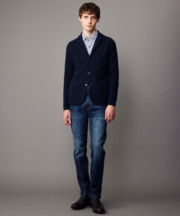 JOSEPH ABBOUD 【キングサイズ・サスティナブル/JAPANファブリック/ストレッチ】オゾンハイパワーデニム パンツ ネイビー系