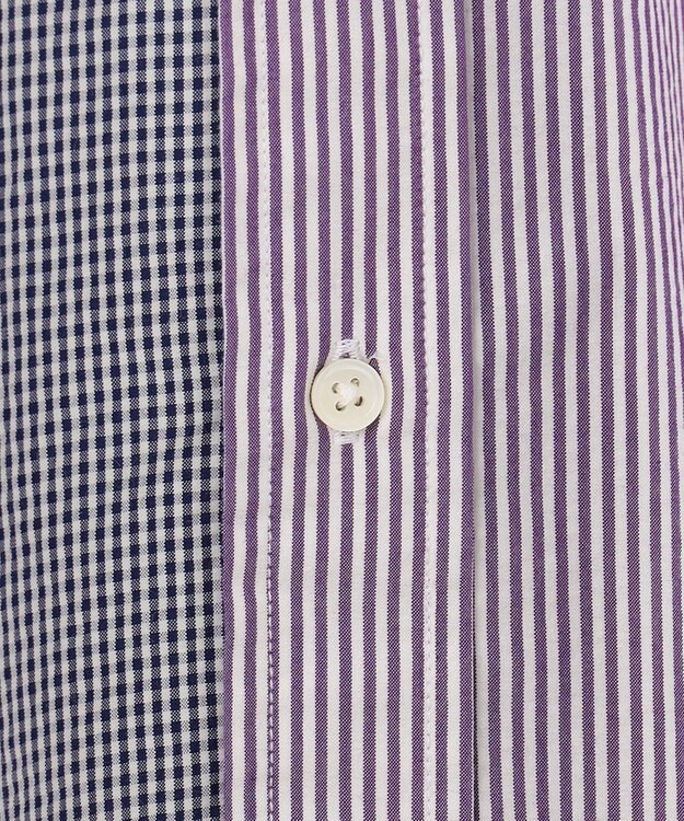 J.PRESS MEN 【クールマックス】クレイジーパターン サッカーシャツ/B.D. ネイビー系9