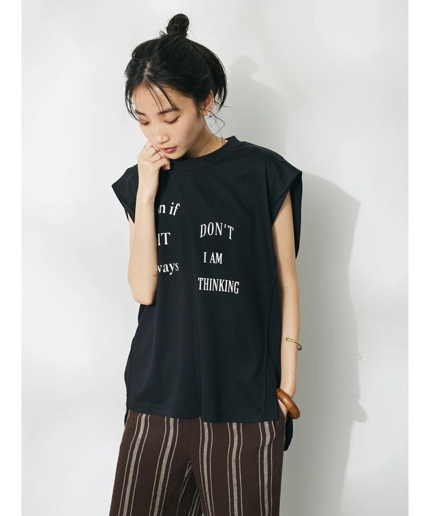 CRAFT STANDARD BOUTIQUE リメイクロゴノースリーブTee Black