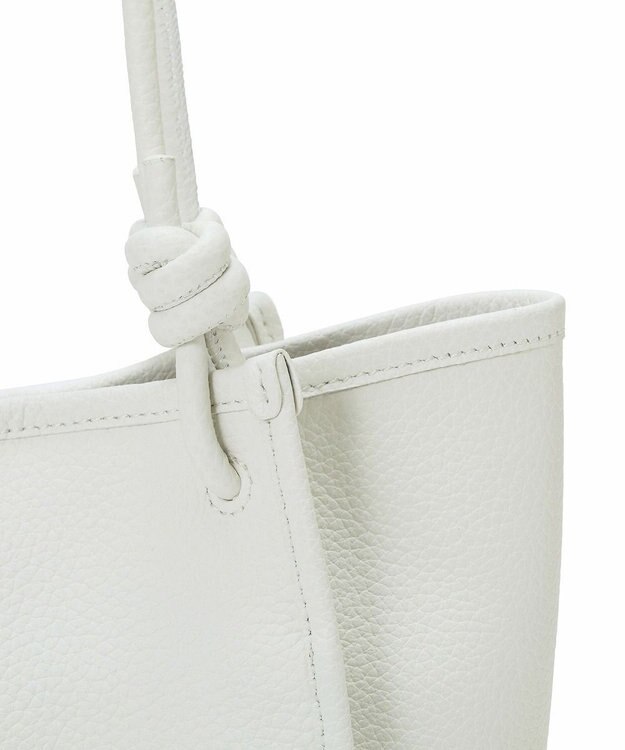 TOPKAPI 【Breath TOPKAPI】シュリンクレザー ノットハンドル トートバッグ ホワイト