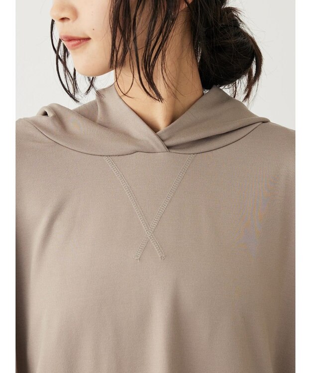 CRAFT STANDARD BOUTIQUE ポンチオーバーサイズパーカー Gray Beige