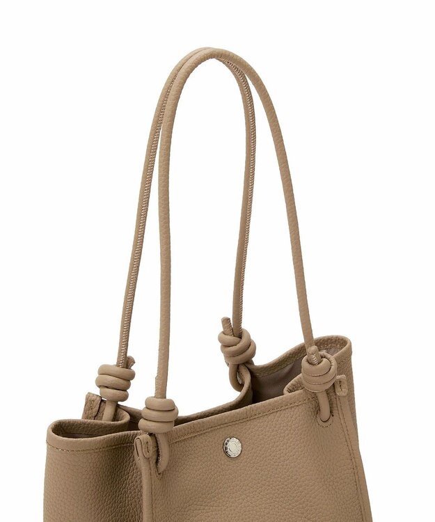 TOPKAPI 【Breath TOPKAPI】シュリンクレザー ノットハンドル トートバッグ グレージュ