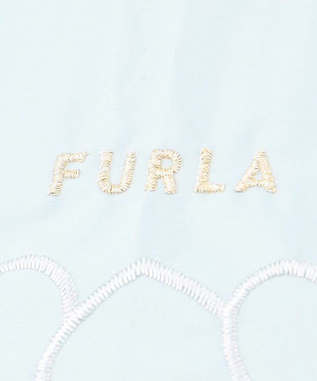 MOONBAT 【一級遮光】FURLA 晴雨兼用長傘 ハート刺繍 ミントグリーン