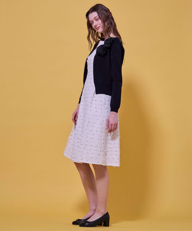 TOCCA GLOW CORSAGE KNIT ニットカーディガン ブラック系