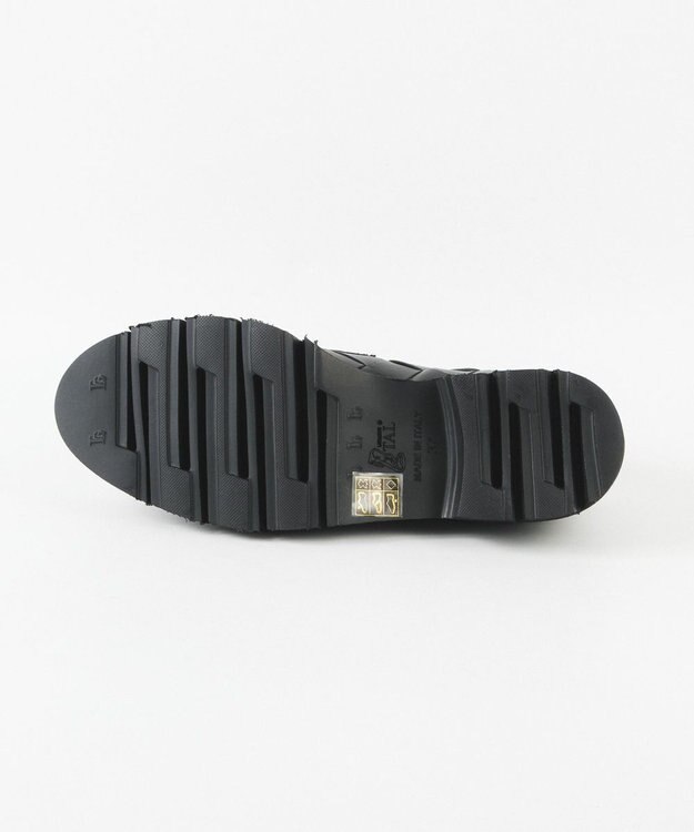 BONTRE 【LucaGrossi/ルカグロッシ】厚底レザー編み込みローファー/K356M-USO ブラック