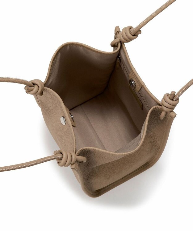 TOPKAPI 【Breath TOPKAPI】シュリンクレザー ノットハンドル トートバッグ グレージュ