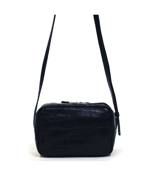 Regalo Felice 【大容量 / 本牛革 / クロコ型押し】ショルダー / REGALO BK(ブラック）