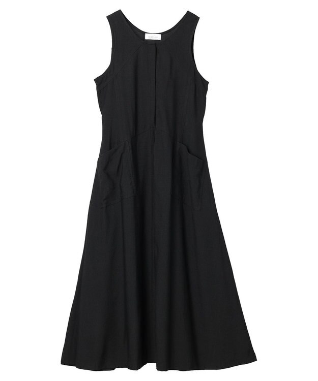 Green Parks ■ＥＳＣＡＲ　キリカエノースリーブワンピース Black