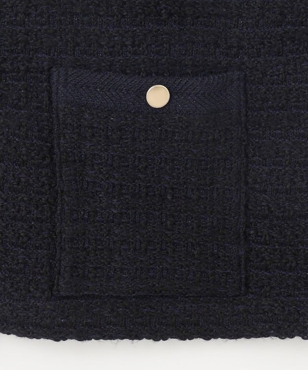 J.PRESS LADIES L 【洗える】TWEEDY ニット ジャケット ブラック系5