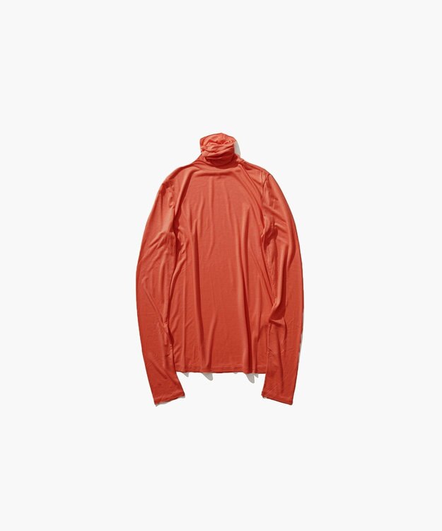 ATON MODAL SILK JERSEY | タートルネックプルオーバー ORANGE