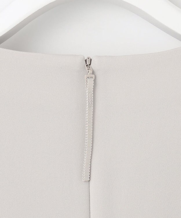 自由区 【セットアップ対応・洗える】トリアセダブルクロス ワンピース ライトグレー系