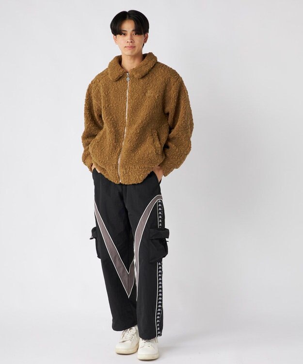 OP／FILA 【Kappa】カジュアル ボアジャケット ブラウン