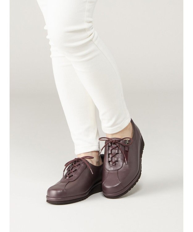 ASICS WALKING ペダラウォーキングシューズ 4E ヒール高2.0cm レッド系