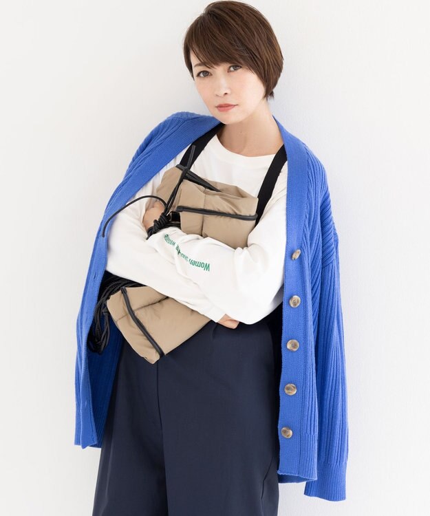 united bamboo 【辺見えみりさんコラボ】パデッドトートバッグ ベージュ系