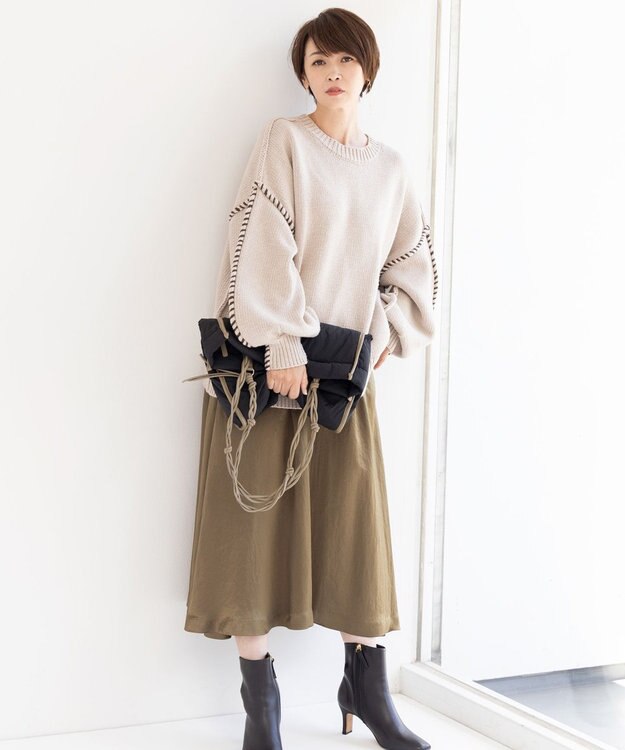 united bamboo 【辺見えみりさんコラボ】パデッドトートバッグ ブラック系