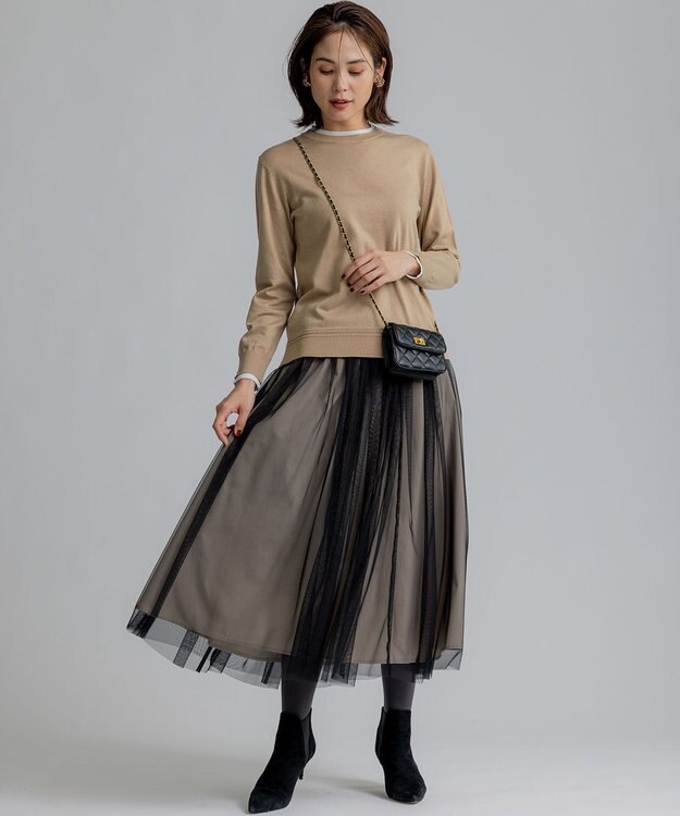 組曲 L 【WEB限定】リラクシーツインニットセット ベージュ系