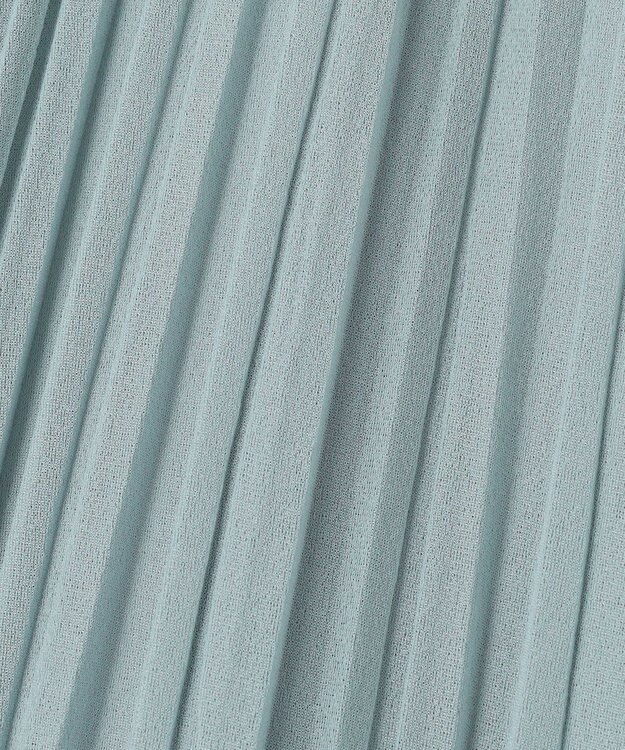 J.PRESS LADIES L 【洗える】オーガンジートリコット プリーツ スカート スモーキーサックス系