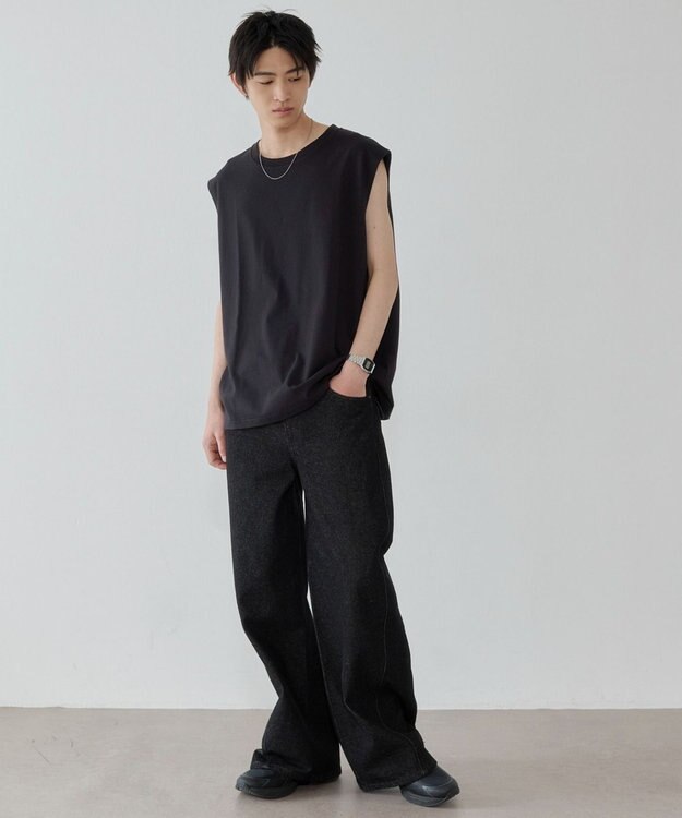 WEGO コットンクルーネックT（NS） ブラック