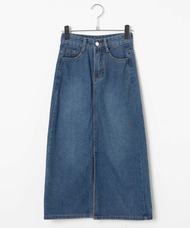 WEGO デニムミドルスカート デニム中濃色