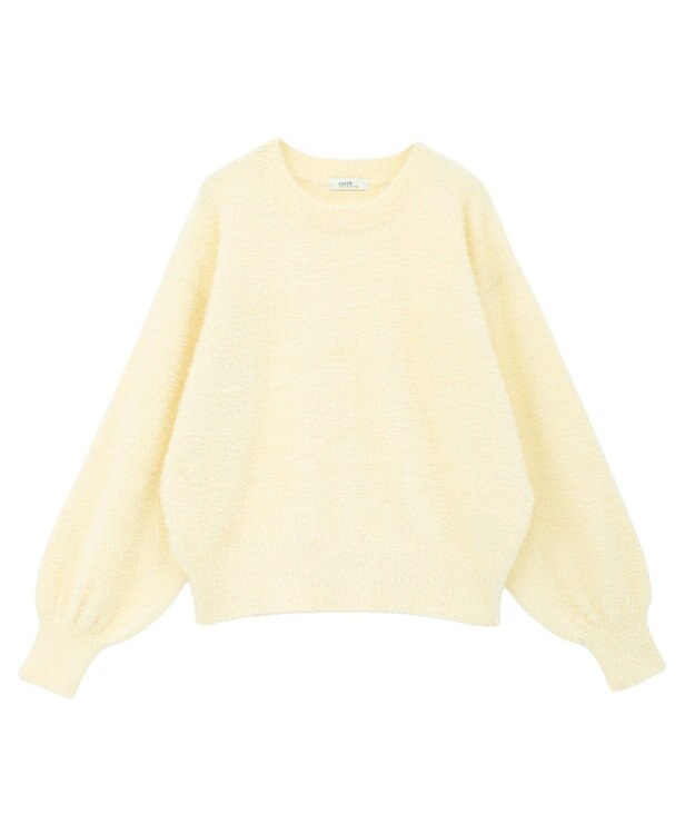 earth music&ecology ミニシャギープルオーバー Ivory