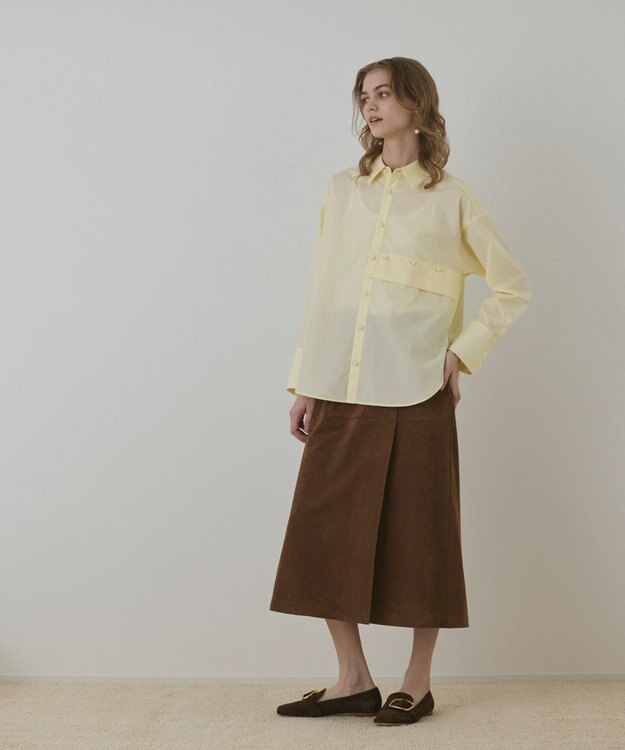 GRACE CONTINENTAL オーバーシャツ イエロー