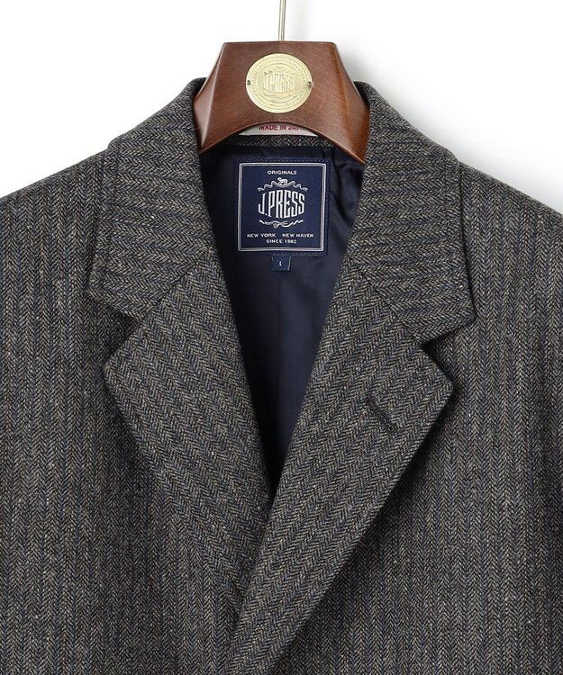 J.PRESS MEN 【J.PRESS ORIGINALS】Lambs Tweed Single Chester Coat / Japan Made グレー系1
