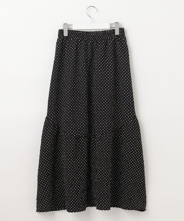 Feroux エンボスドット スカート ブラック系1