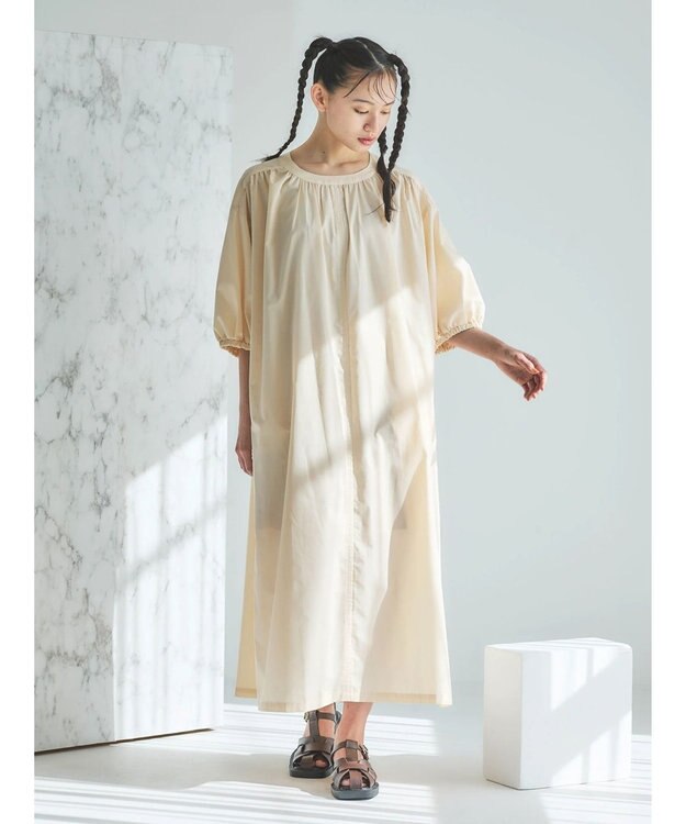 Green Parks ■ＥＳＣＡＲ　バックオープンギャザーワンピース Ivory