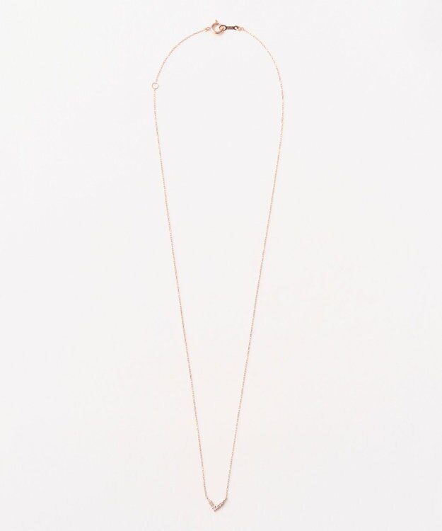 Phoebe 【K10RG】Vラインダイヤモンドネックレス/全長:40cm ローズゴールド