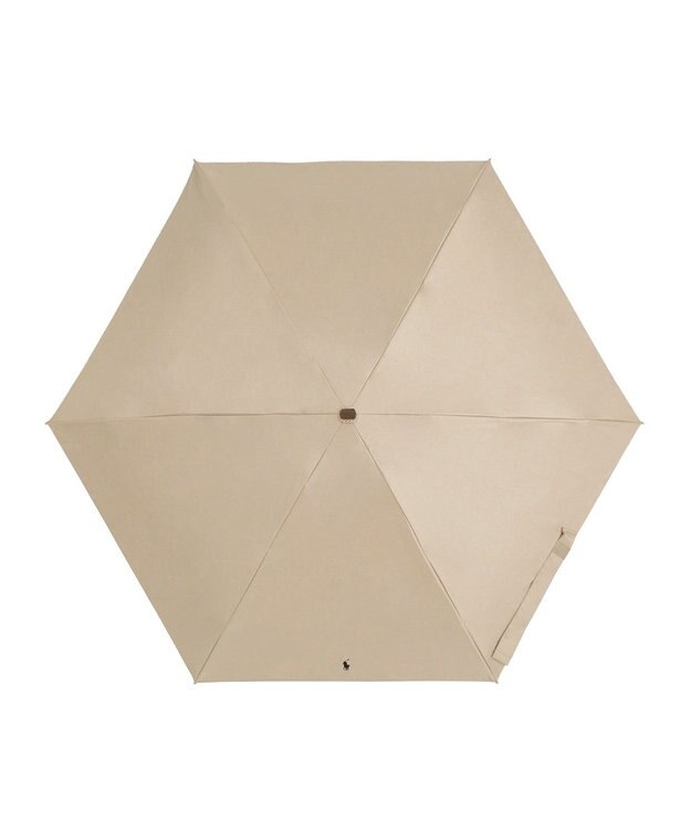 MOONBAT 【WEB限定】POLO RALPH LAUREN(ポロ ラルフローレン) 晴雨兼用日傘 折りたたみ傘 コンパクト PPワンポイント刺繍 一級遮光 遮熱 UV ベージュ