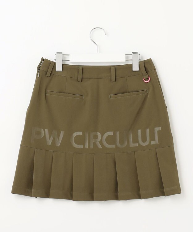 PW CIRCULUS 【WOMEN】【ストレッチ/撥水】インナー付き バックプリーツ スカート カーキ系