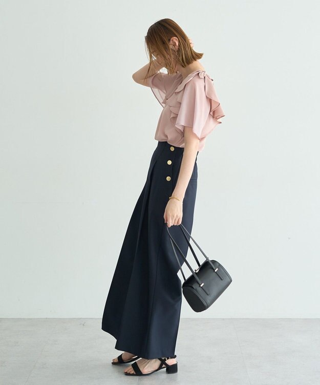 YECCA VECCA リボンスリーブブラウス Pink