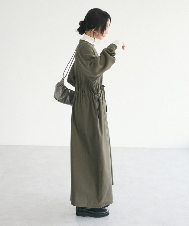 CRAFT STANDARD BOUTIQUE ワッフルスリーブワンピース Khaki