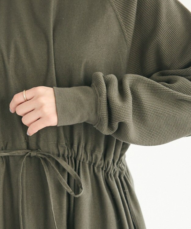 CRAFT STANDARD BOUTIQUE ワッフルスリーブワンピース Khaki