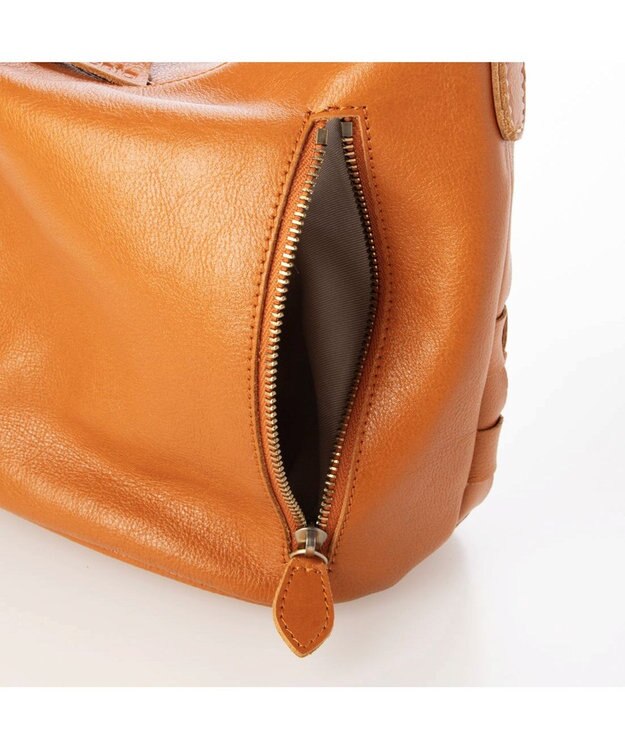 UNBILLION アトランタ ATLANTA / 牛革メッシュバケツショルダー キャメル