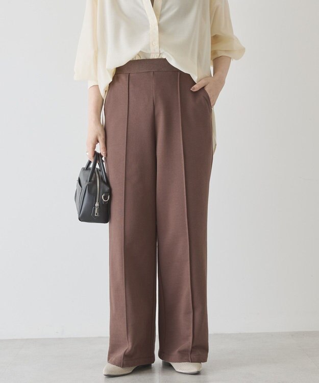 AMERICAN HOLIC センタータックワイドスウェットパンツ Brown