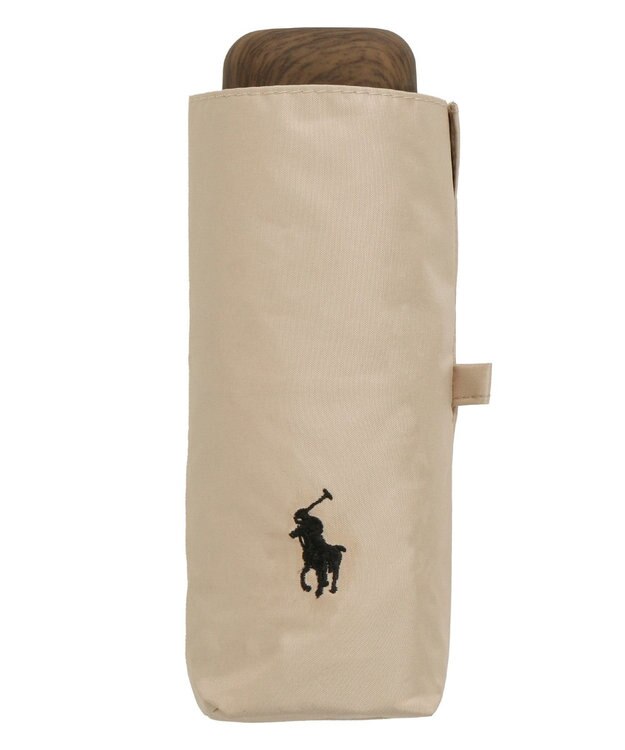 MOONBAT 【WEB限定】POLO RALPH LAUREN(ポロ ラルフローレン) 晴雨兼用日傘 折りたたみ傘 コンパクト PPワンポイント刺繍 一級遮光 遮熱 UV ベージュ