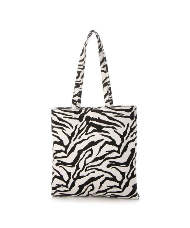 UNBILLION カシュカシュ cachecache / 柄プリント3パーテーショントートバッグ ゼブラ