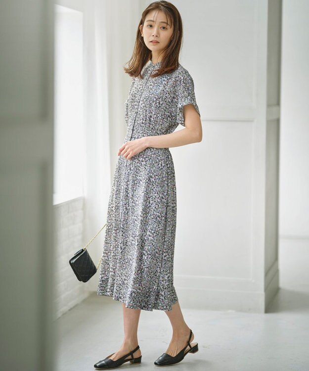 組曲 L フラワーレイヤープリント ワンピース ピンク系5