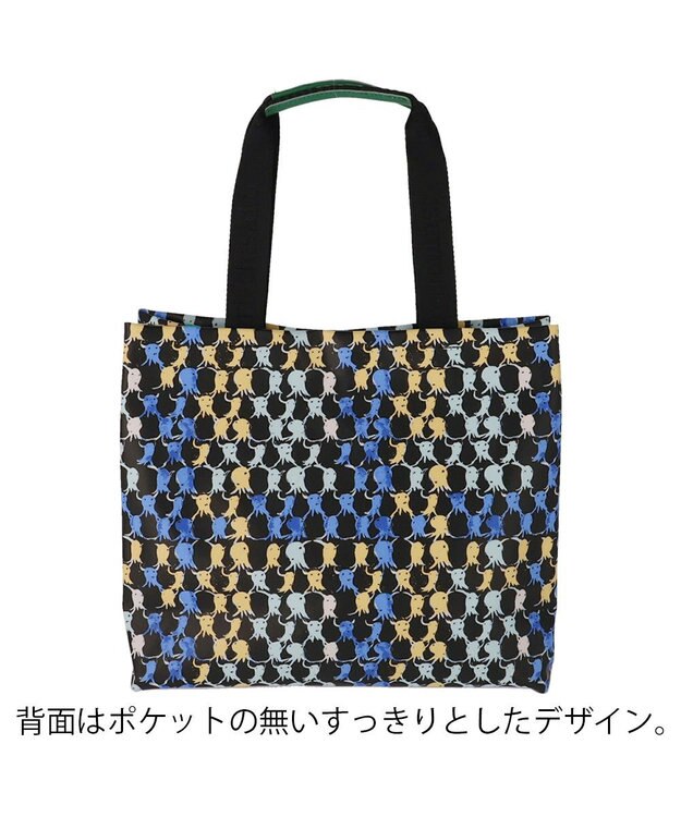 tsumori chisato CARRY タコチェック トートバッグ 【 水や汚れに強いコーティング 】 ブラック