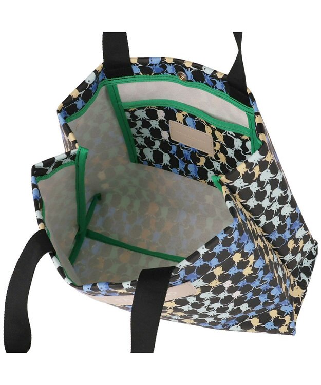 tsumori chisato CARRY タコチェック トートバッグ 【 水や汚れに強いコーティング 】 ブラック