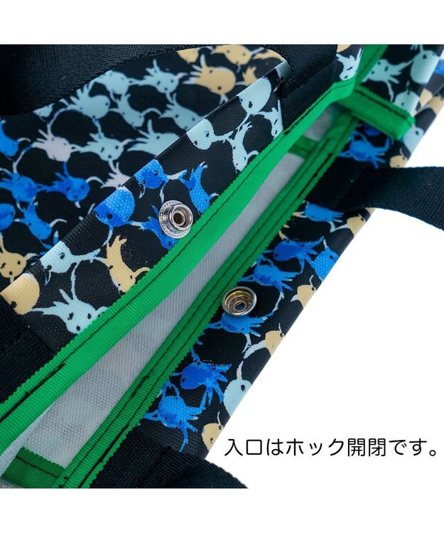 tsumori chisato CARRY タコチェック トートバッグ 【 水や汚れに強いコーティング 】 ブラック