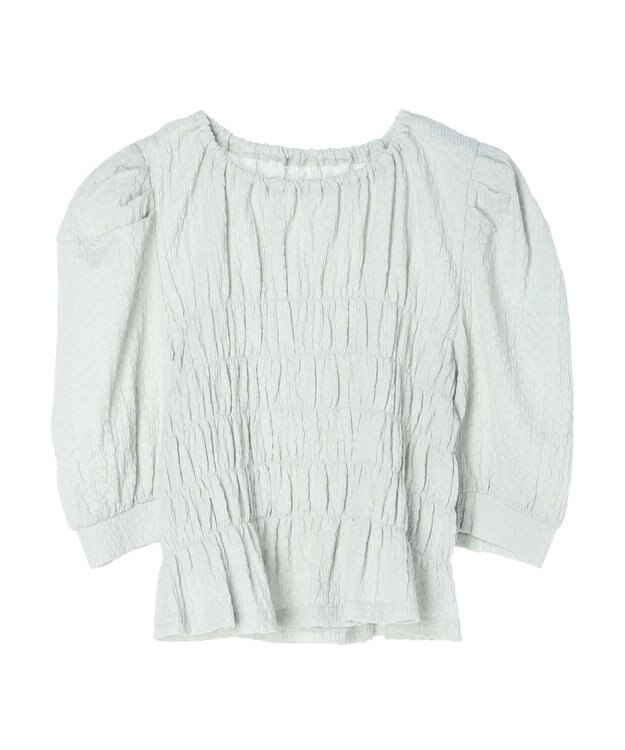 earth music&ecology ポコポコシャーリングトップス Light Green