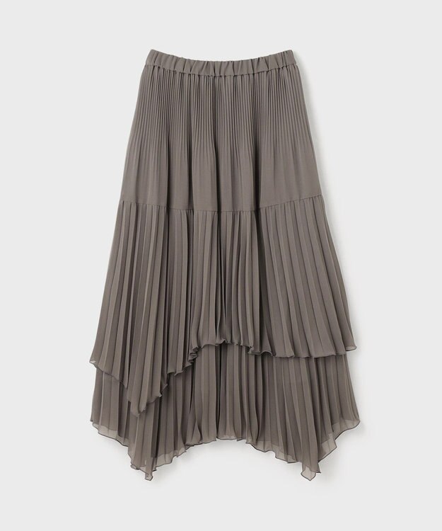 GRACE CONTINENTAL イレギュラープリーツスカート グレー