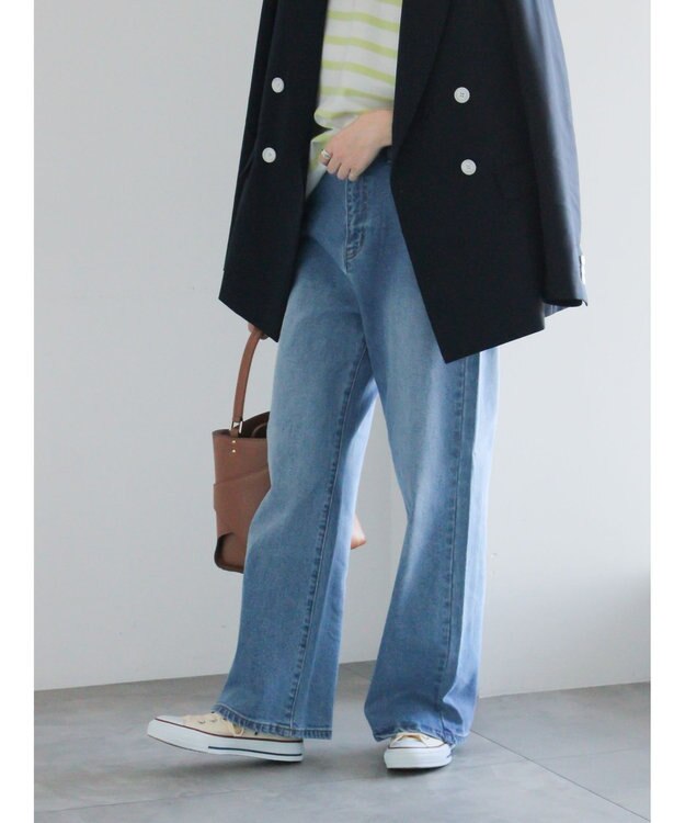 Te chichi ストレートデニムパンツ サックスブルー