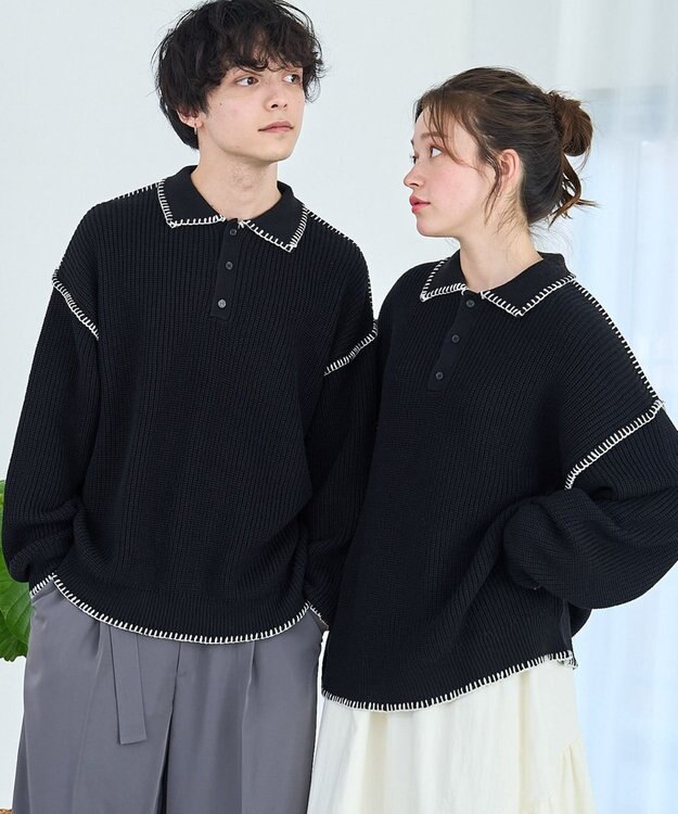 WEGO ハンドステッチポロプルオーバー