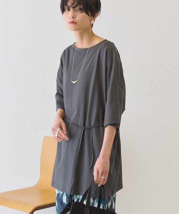 AMERICAN HOLIC 【2WAY】バックタックチュニック Charcoal Gray